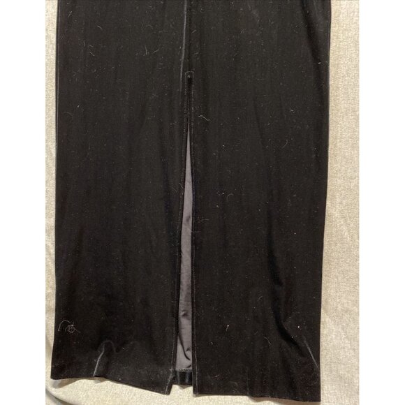 Crimson Womens Maxi Long Evening Gown Dress & Jacket Size 8 Velvet Black Beaded - Picture 9 of 16